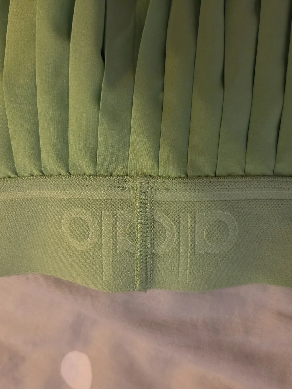 ALO Yoga Women's Lime Green Pleated Tennis Skirt